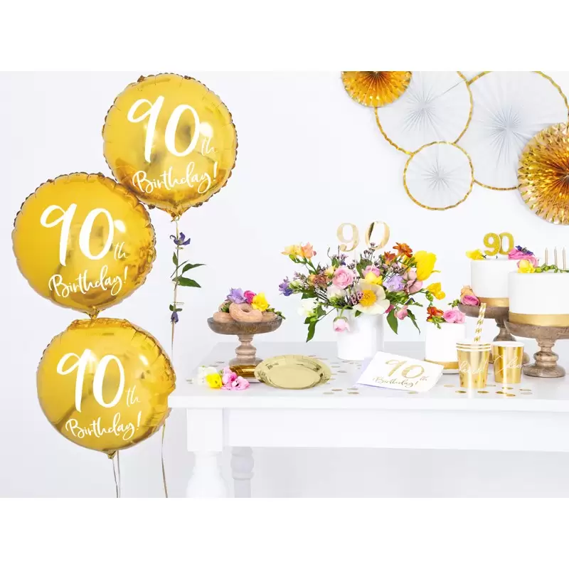 Palloncino Foil 90 Anni Oro 45 CM FB24M-90-019