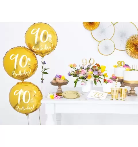 PALLONCINO FOIL 90 ANNI ORO