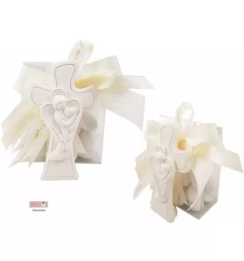 12 SCATOLINE PVC CON CROCE ANGELO DI RESINA