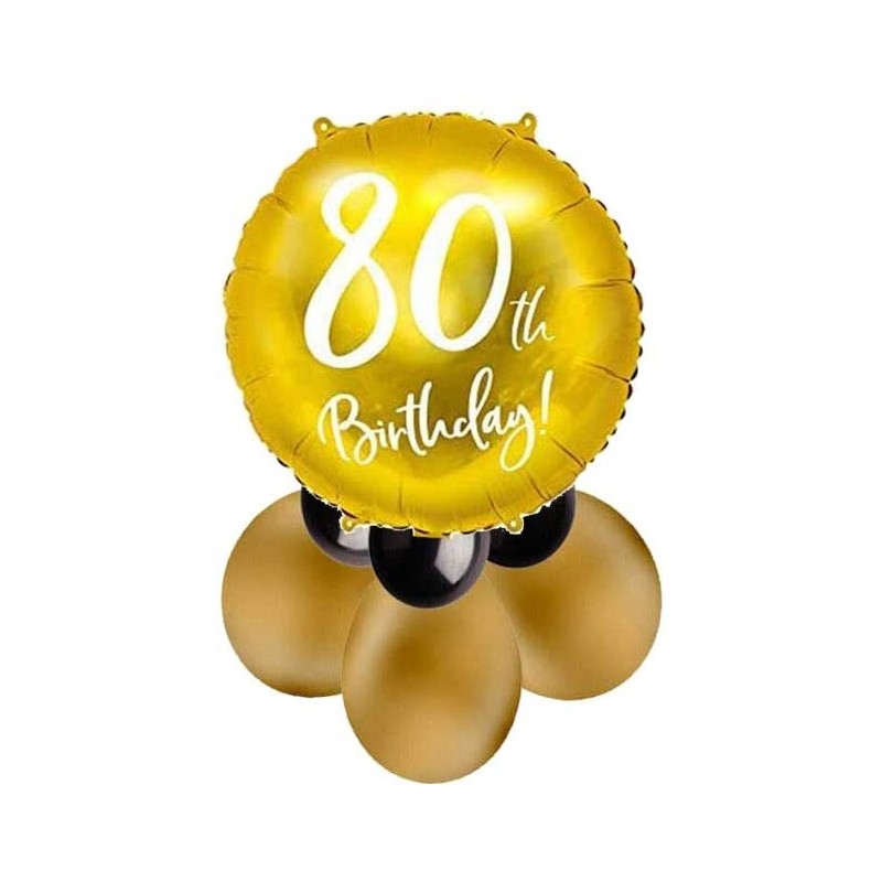 10 Pallone PALLONCINI in LATTICE stampa numero 80 colori assortiti - per  decorazione addobbo feste, party, compleanno, 8