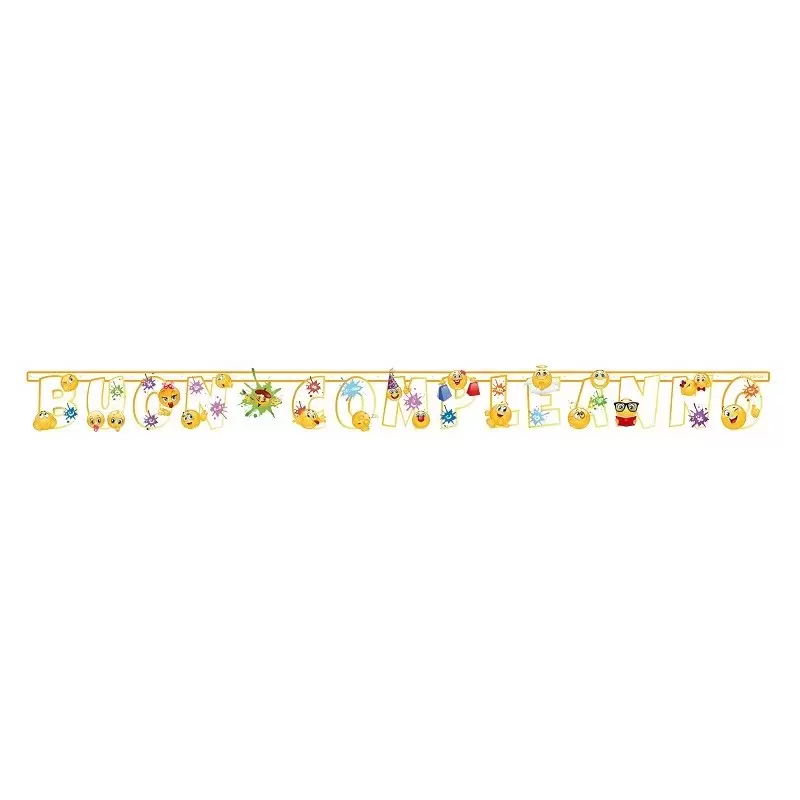 FESTONE BUON COMPLEANNO EMOTICON 1812
