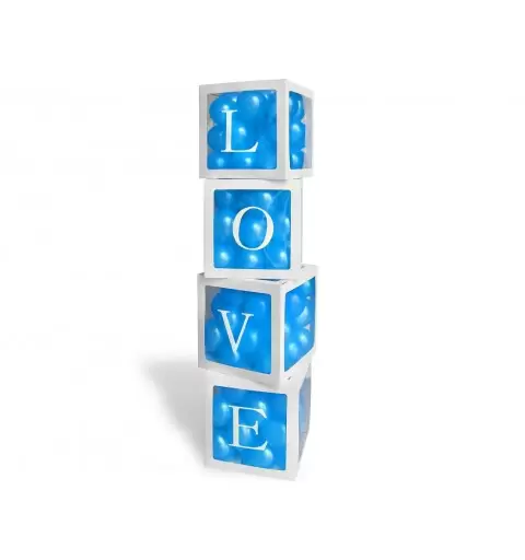 4 SCATOLE PER PALLONCINI LOVE