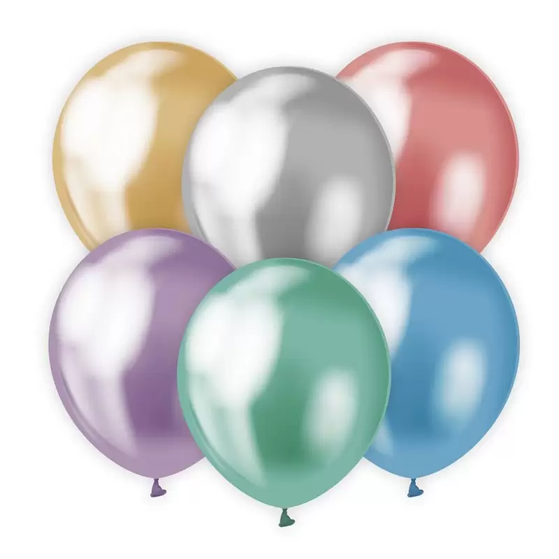 PALLONCINI IN LATTICE BEAUTY E CHARM METALLIZZATI MULTICOLOR 12 30 CM 50 PZ - CBLMX5