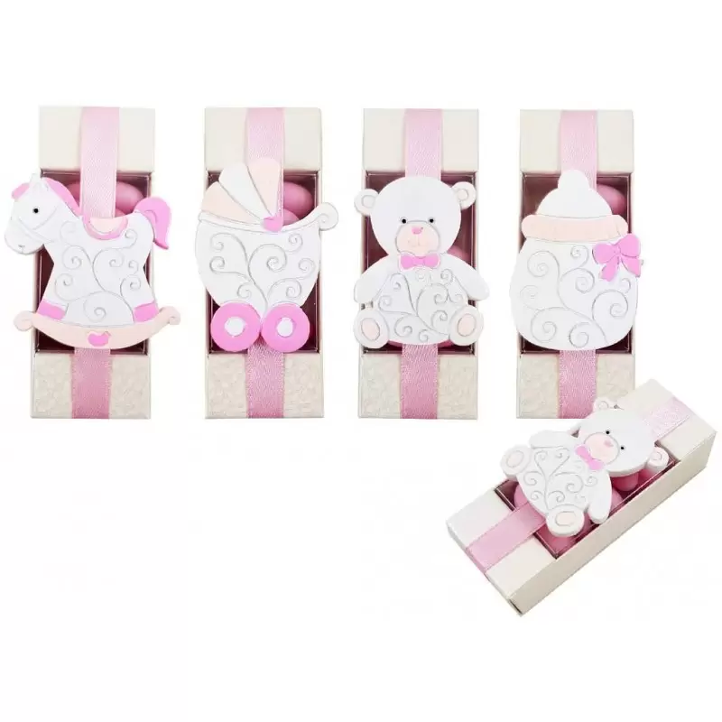 12 BOMBONIERE CALAMITE BABY CON ASTUCCI