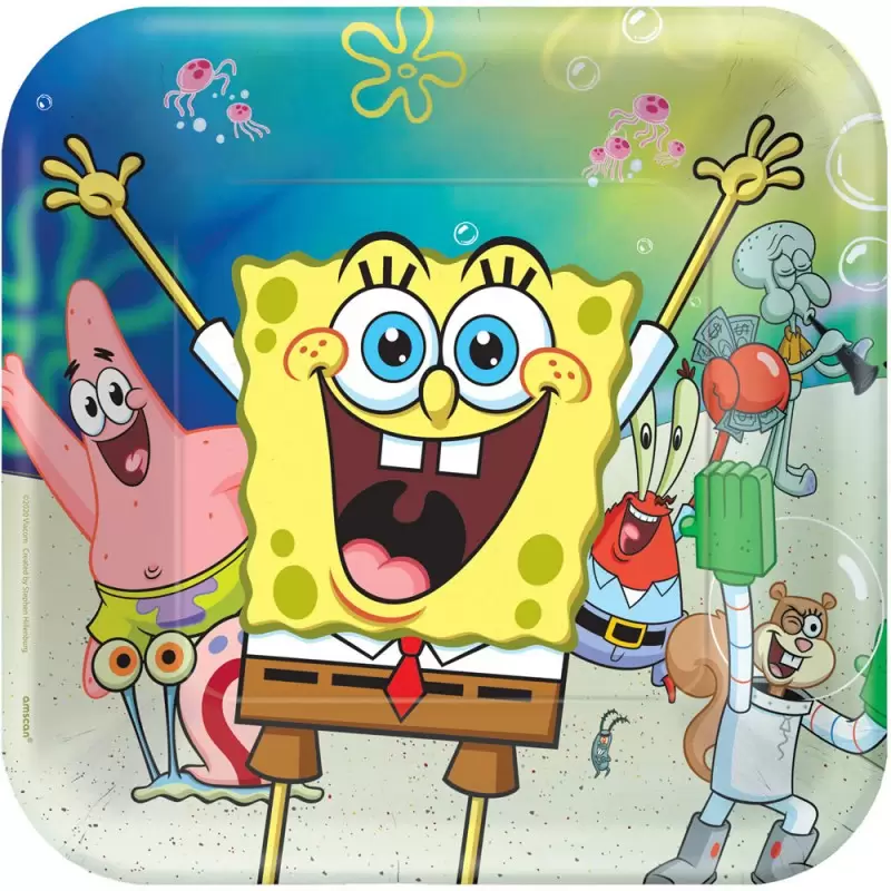 KIT N.7 SPONGEBOB CON SET MONOCOLORE GIALLO
