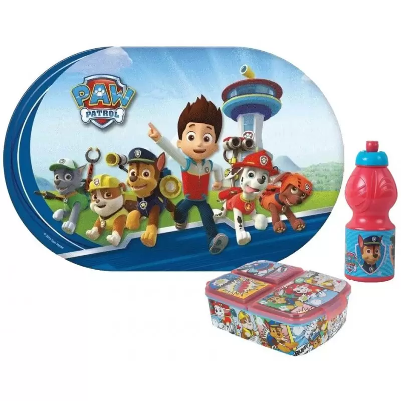 KIT MERENDA PAW PATROL CON LUNCHBOX MULTISCOMPARTO