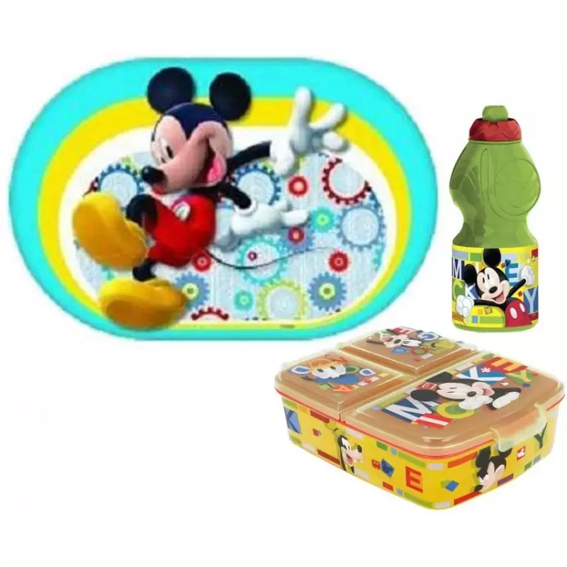 SET MERENDA TOPOLINO CON LUNCHBOX MULTISCOMPARTO