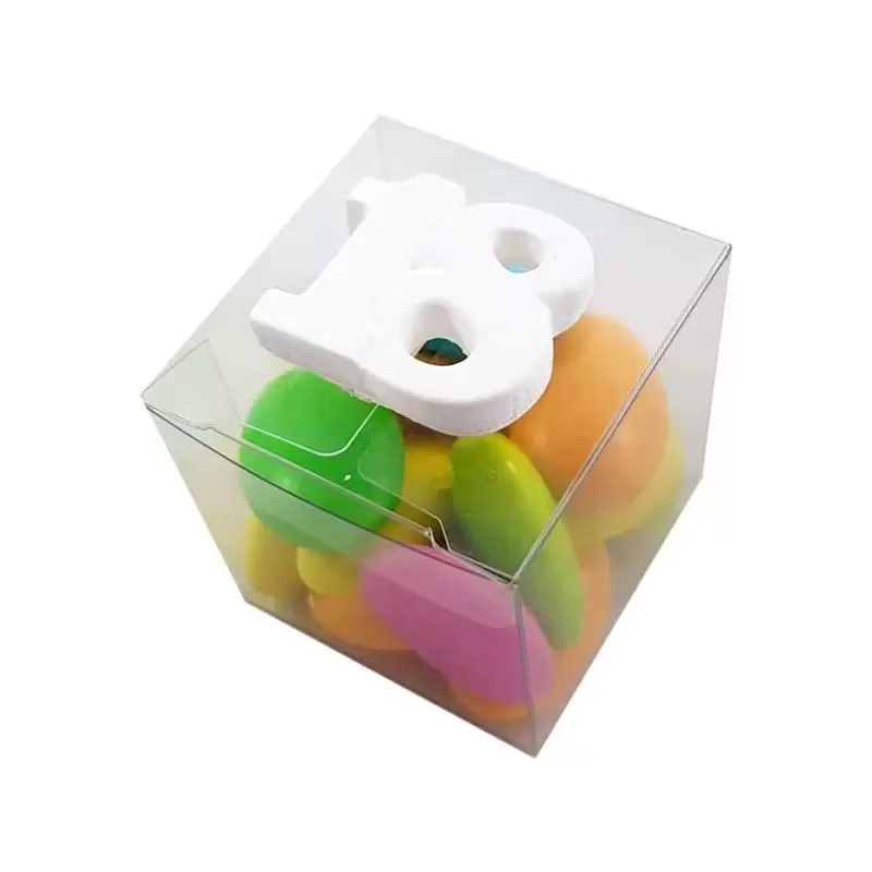 20 BOMBONIERE 18 ANNI GESSETTI CON CUBI PVC