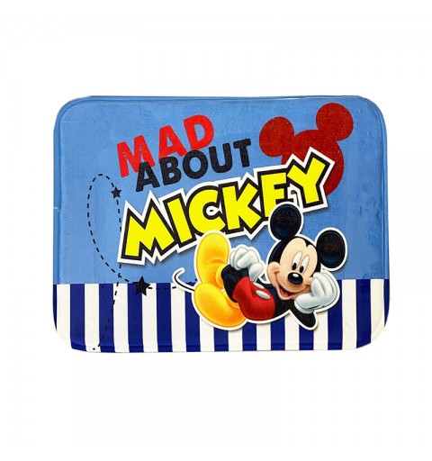 Tappettino Scendiletto in ciniglia Topolino Mickey Mouse Blu WX6107