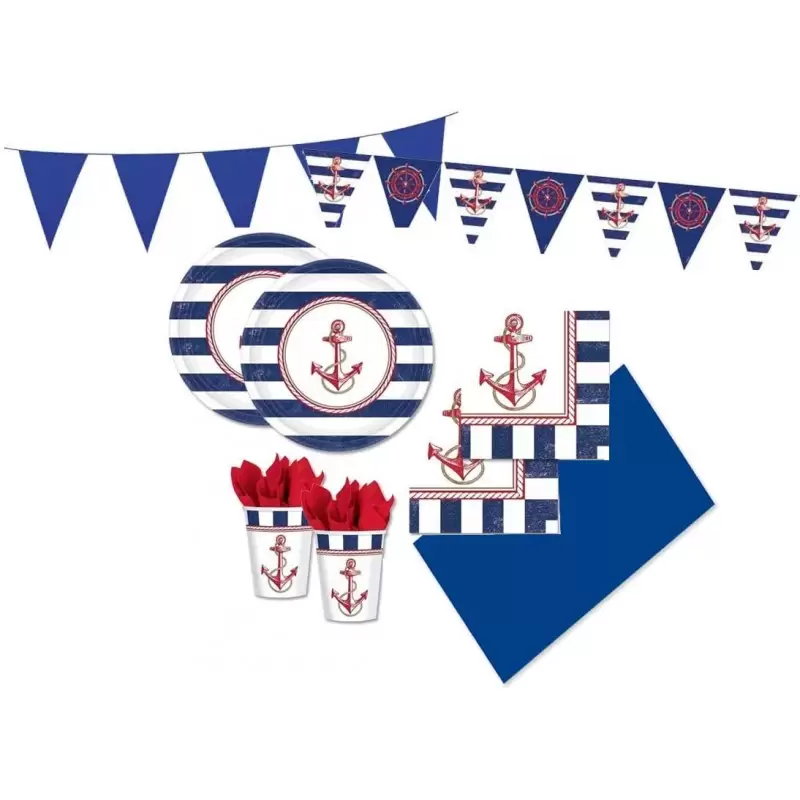 KIT N.17 ANCORA – SET COMPLEANNO TEMA MARE