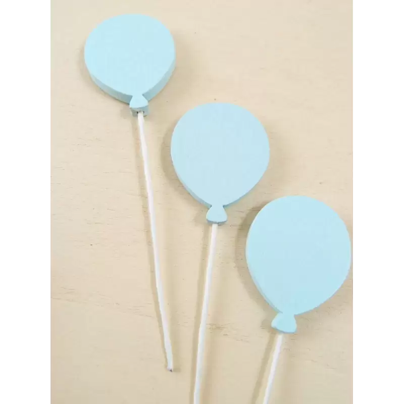 12 PALLONCINI CELESTI DI LEGNO DECORATIVI