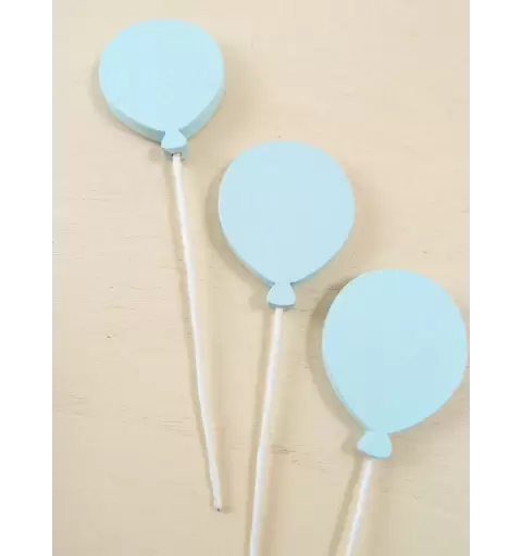 12 PALLONCINI CELESTI DI LEGNO DECORATIVI