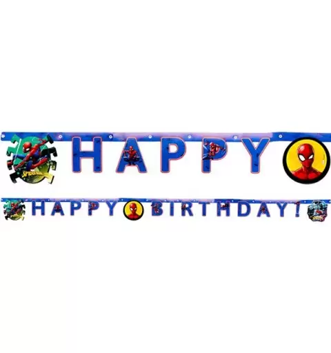 GHIRLANDA SPIDERMAN HAPPY BIRTHDAY