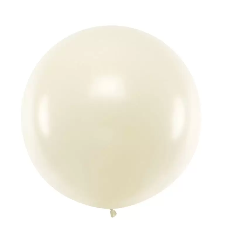 PALLONCINO ROTONDO 1 BIANCO PERLA METALLIZZATO - OLBO-070