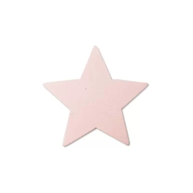 24 STELLINE ROSA ADESIVE DI LEGNO