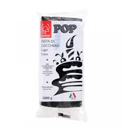 PASTA DI ZUCCHERO NERO POP MODECOR 1 KG
