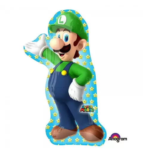 FOIL SUPERSHAPE SUPER MARIO  - LUIGI 96 CM - 34837