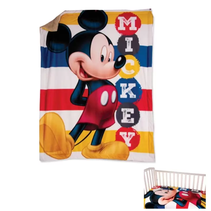 Trapunta Soft Topolino per Lettino / Culla con fodera in pelliccetta  TL0221WD