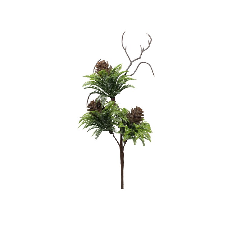 Decorazione Natalizia Ramo con pigne , 29cm con picks 4643
