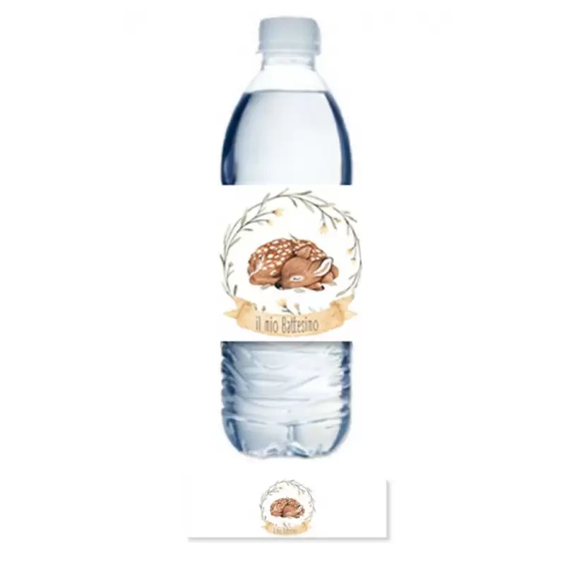 12 FASCETTE ADESIVE CERBIATTO LITTLE DEER BATTESIMO