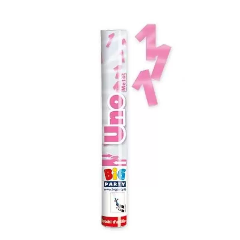 TUBO SPARACORIANDOLI NUMERO 1 ROSA – 1 PZ