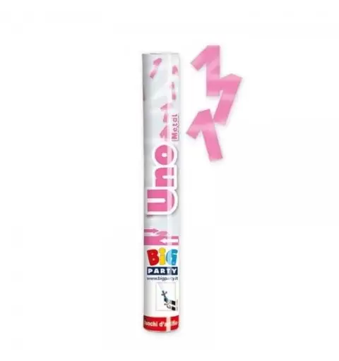 TUBO SPARACORIANDOLI NUMERO 1 ROSA – 1 PZ