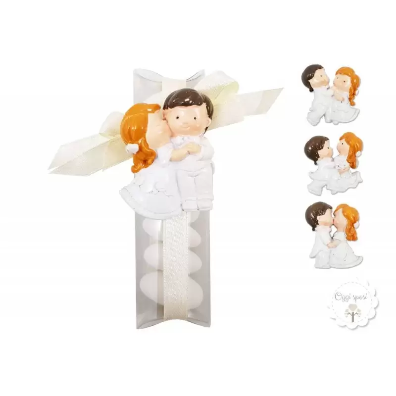 12 BOMBONIERE MATRIMONIO CON CALAMITE SPOSI E TUBI PVC