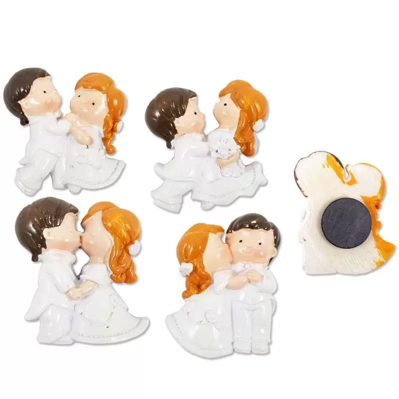 12 BOMBONIERE MATRIMONIO CON CALAMITE SPOSI E PROVETTE