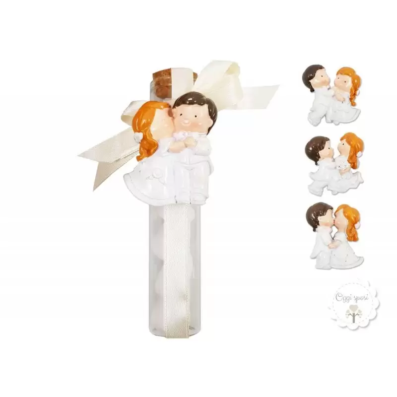 12 BOMBONIERE MATRIMONIO CON CALAMITE SPOSI E PROVETTE