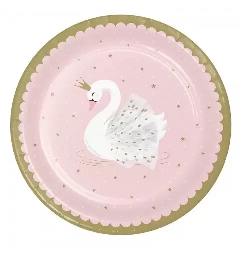 Piatti Cigno reale 23 cm 8pz - 343834