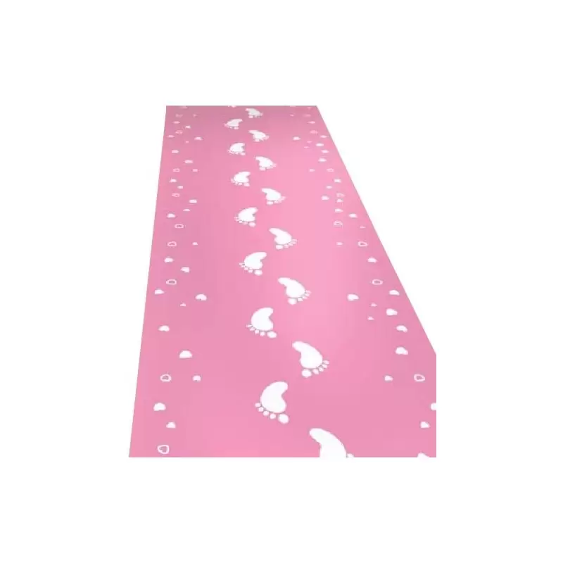TAPPETO ROSA CON IMPRONTE BAMBINA