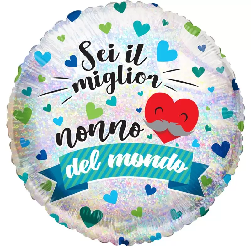 Palloncino Foil Festa dei Nonni - Sei il miglior nonno del mondo 46 cm  - 994956-01