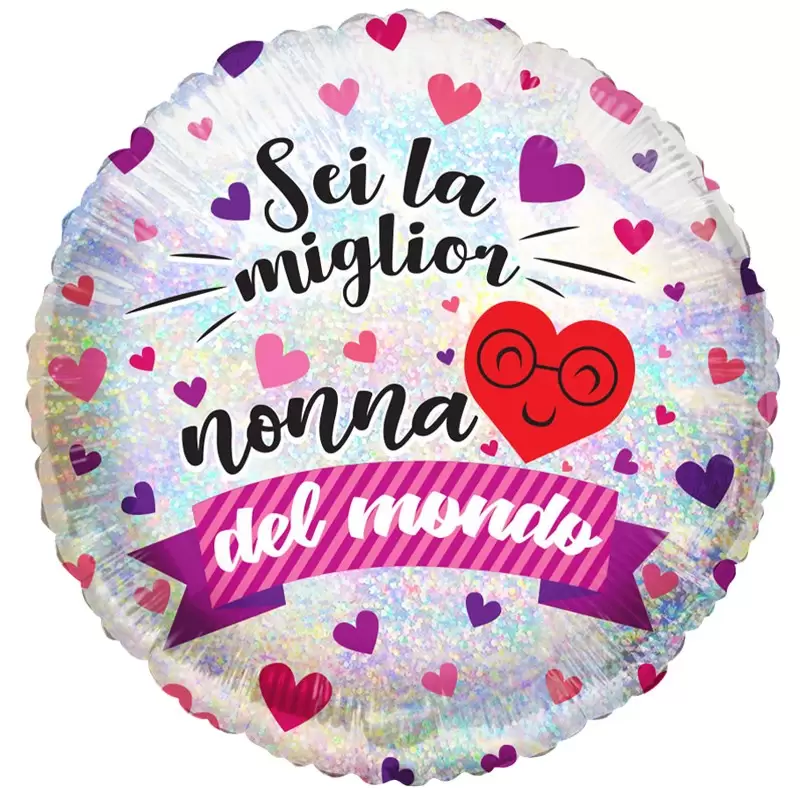 Palloncino Foil Festa dei Nonni - Sei la miglior nonna del mondo 46 cm  - 994963-01
