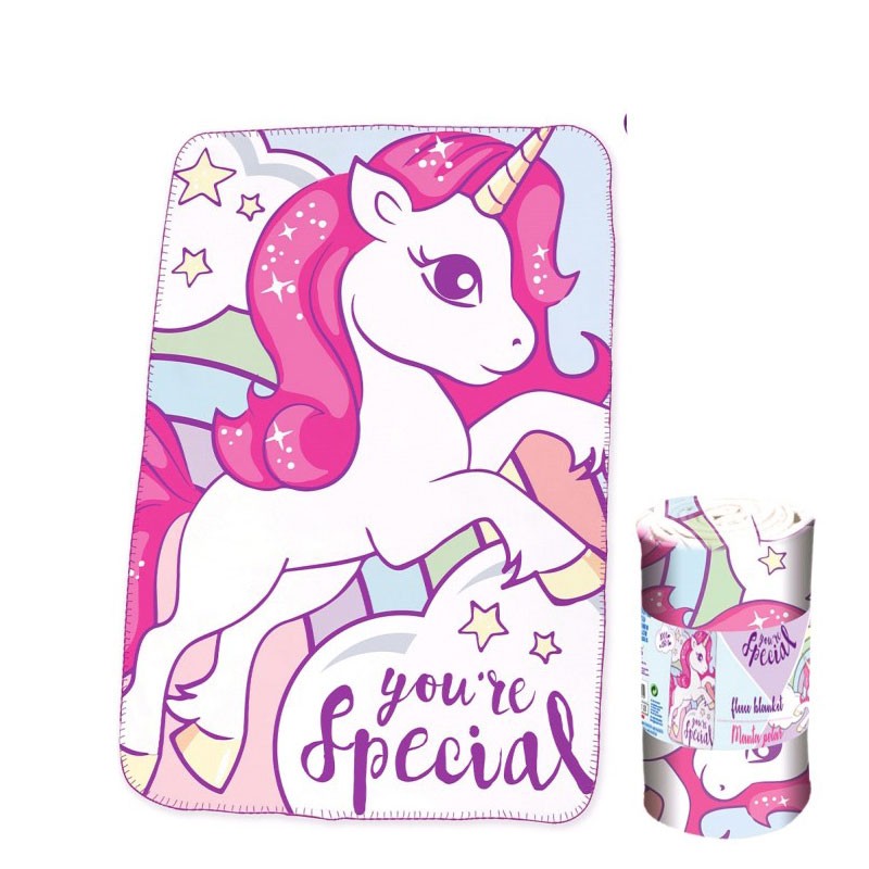 Plaid unicorno you\'re special in pile KL10315 100 x 150 cm