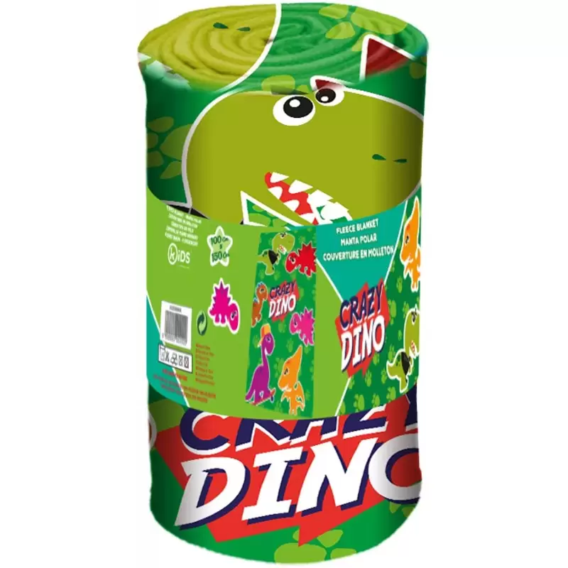 PLAID CRAZY DINO DI PILE 100 X 150 CM