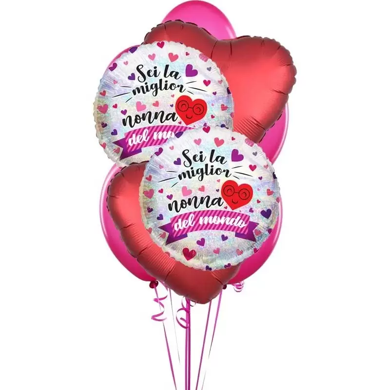BOUQUET DI PALLONCINI MIGLIOR NONNA N.9