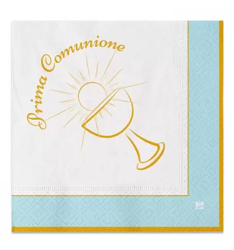 TOVAGLIOLI PRIMA COMUNIONE CHIC CELESTE - 20 PZ