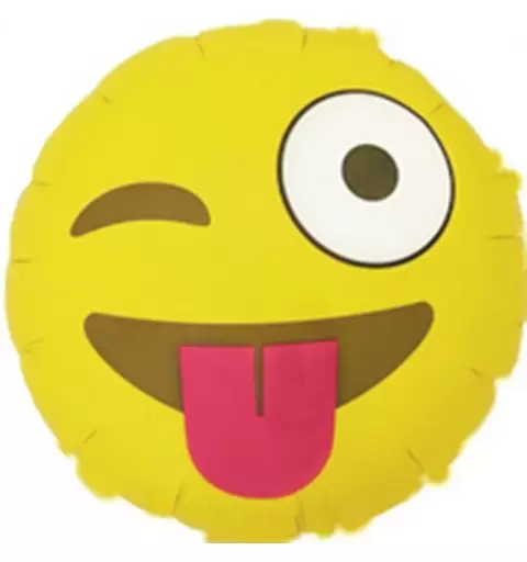 PALLONCINO FOIL SMILE EMOTICON OCCHIOLINO LINGUACCIA
