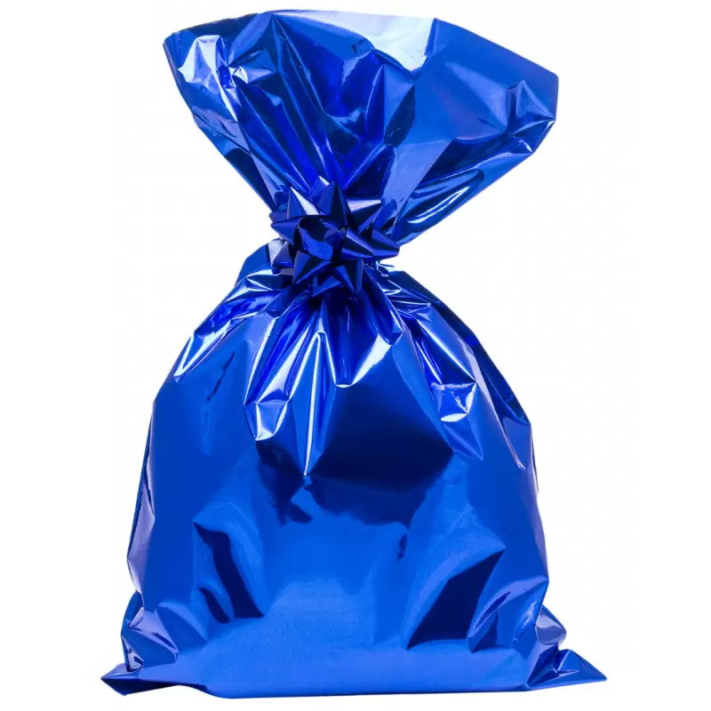 50 BUSTINE REGALO METALLIZZATE 15 X 25 CM BLU