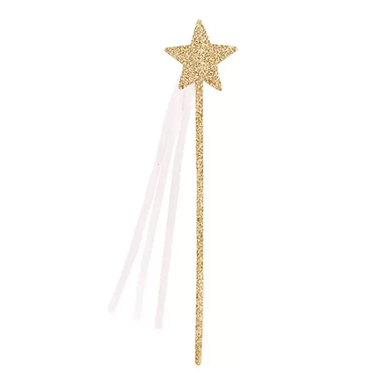 Bacchetta Magica con Stellina Oro Glitter 12 pz - 28708