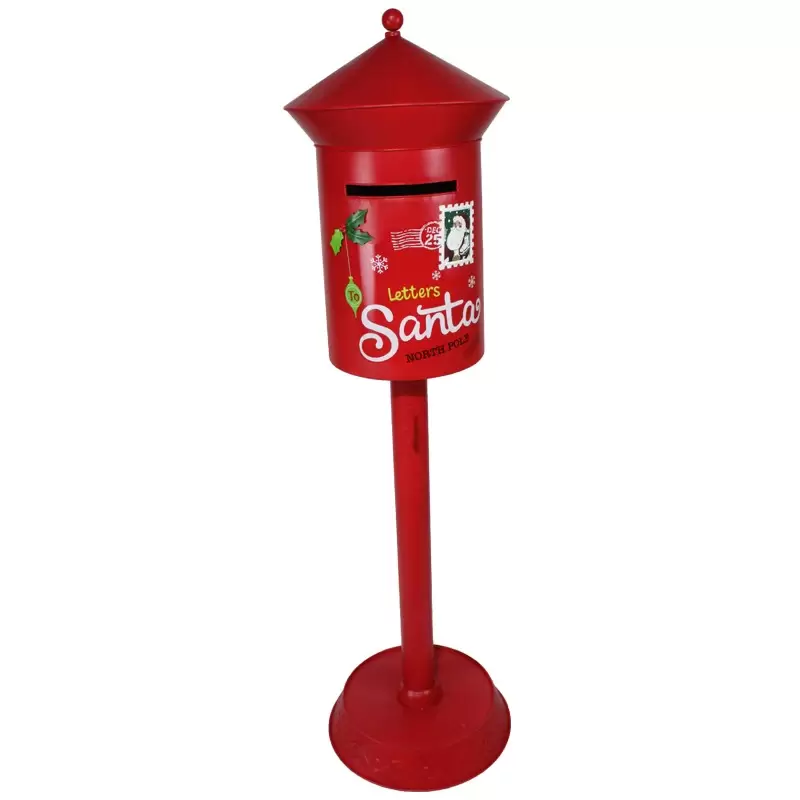 Porta lettere per Babbo natale in metallo rosso 2280