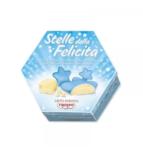 Stelline di Cioccolato  Lieto evento  Stelle della Felicità Celesti - 500g incartate singolarmente
