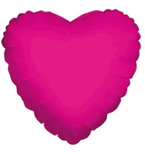 PALLONCINO FOIL CUORE FUCSIA