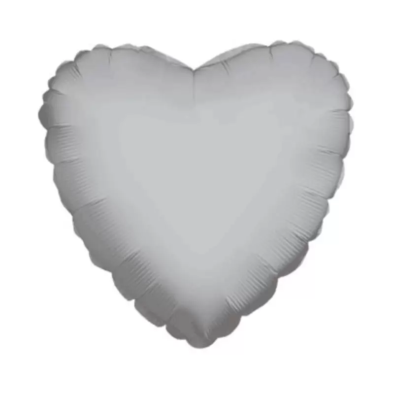 PALLONCINO FOIL CUORE GRIGIO