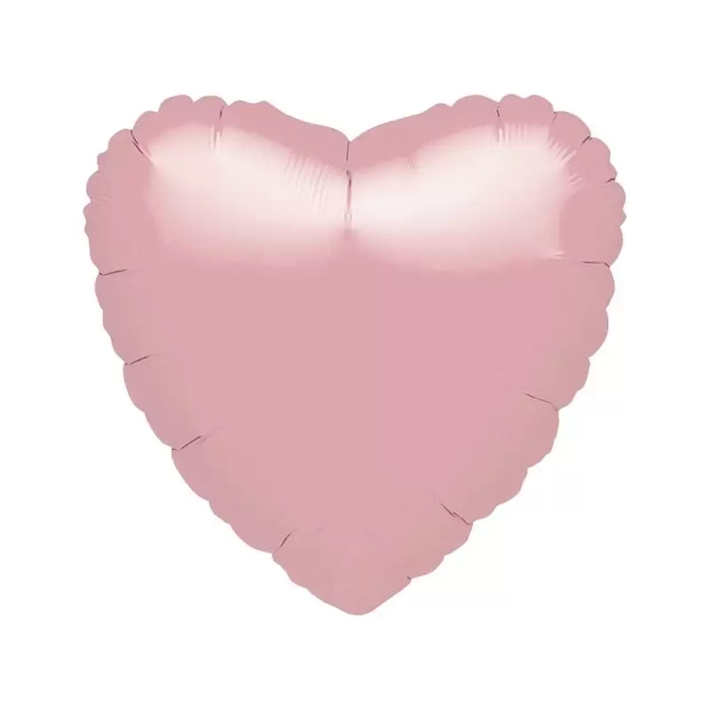 PALLONCINO FOIL CUORE ROSA PASTELLO