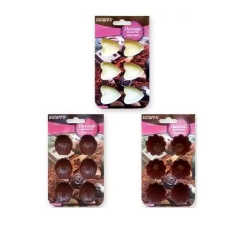 3 STAMPINI CIOCCOLATINI IN SILICONE MODELLI ASSORTITI 1320