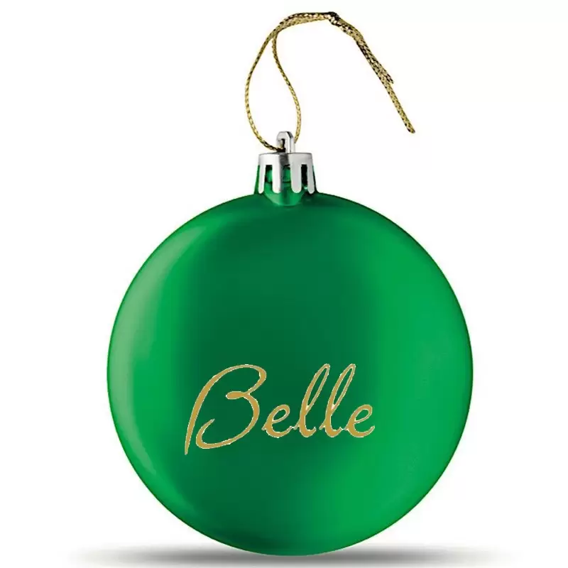 PALLINA NATALIZIA VERDE CON NOME PERSONALIZZABILE