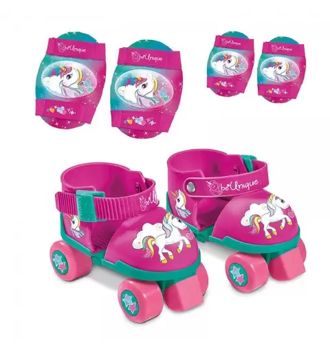 Pattini per Bambini unicorno + Protezioni, Regolabili, Taglia 22-29 28511