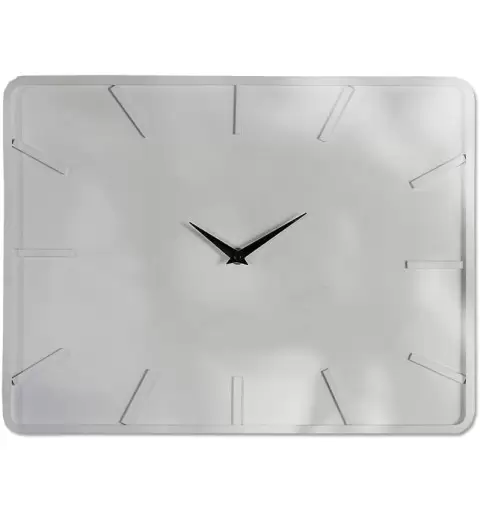 OROLOGIO DA PARETE RETTANGOLARE MDF E BAMBOO 40x30 CM