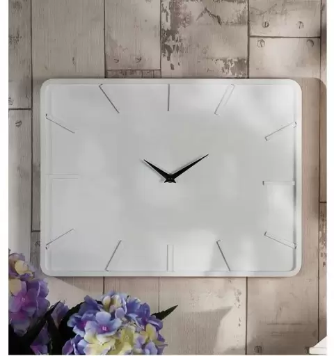 OROLOGIO DA PARETE RETTANGOLARE MDF E BAMBOO 40x30 CM